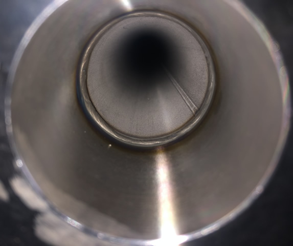 ステンレス配管内部裏波溶接